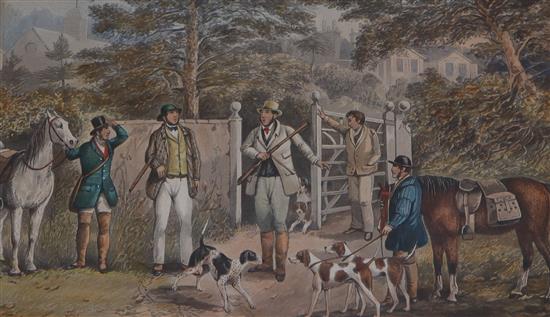 A collection of 19th century coloured hunting, racing and sporting prints (16, framed)